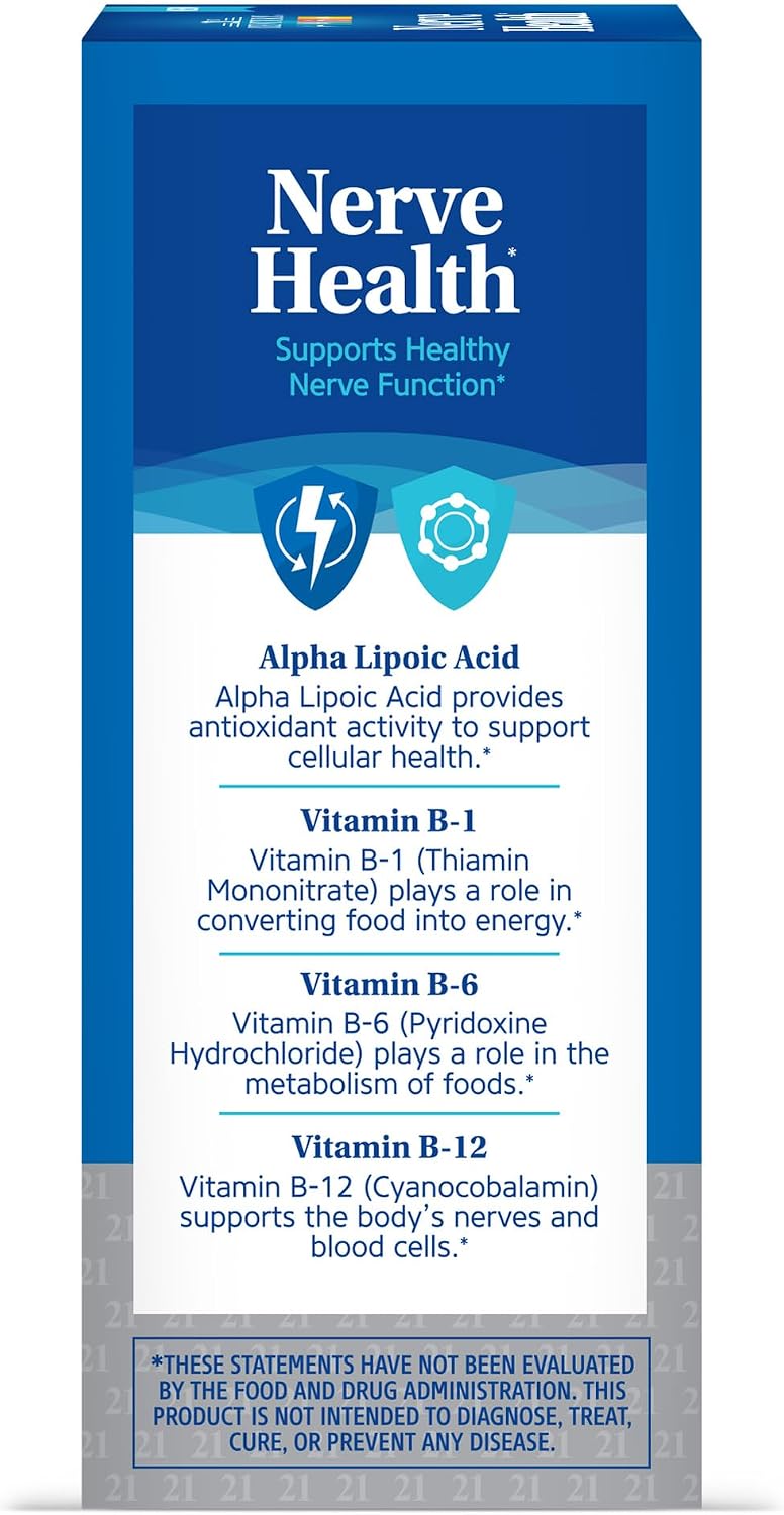 21st Century Nerve Health Tablets - Alpha Lipoic Acid 300mg with B Vitamins - 30 Tablets - görsel 9