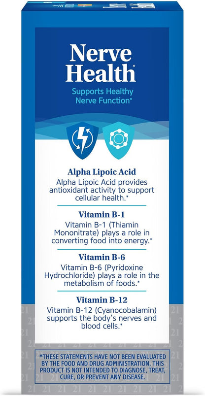 21st Century Nerve Health Tablets - Alpha Lipoic Acid 300mg with B Vitamins - 30 Tablets
