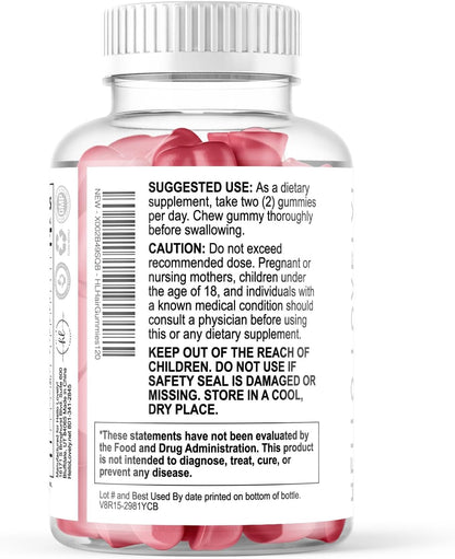 Hair Vitamin Gummies with Biotin – Vitamins E, C & Zinc for Normal Hair and Skin, Premium Vegetarian & Non-GMO – Natural Support for Healthy-Looking Hair, Skin & Nails – 120 Gummy Bears