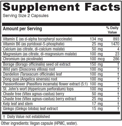 Vitanica Women's Phase I - Premenstrual Support, Vegan, 60 Capsules