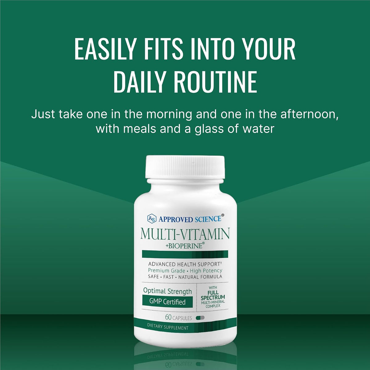 Approved Science Multivitamin - with Full-Spectrum B-Vitamins, Green Tea, Lutein, Lycopene, Zeaxanthin, BioPerine - 360 Capsules - görsel 6