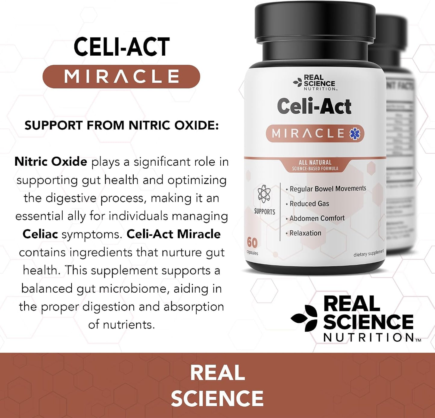 Real Science Celi-Act – Natural Gut Health Supplement for Digestive Support, 60 Capsules - görsel 4