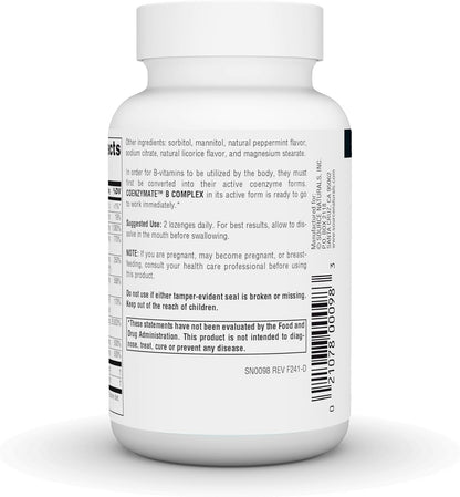 Source Naturals Coenzymate B Complex - Peppermint Flavour - 120 Lozenges