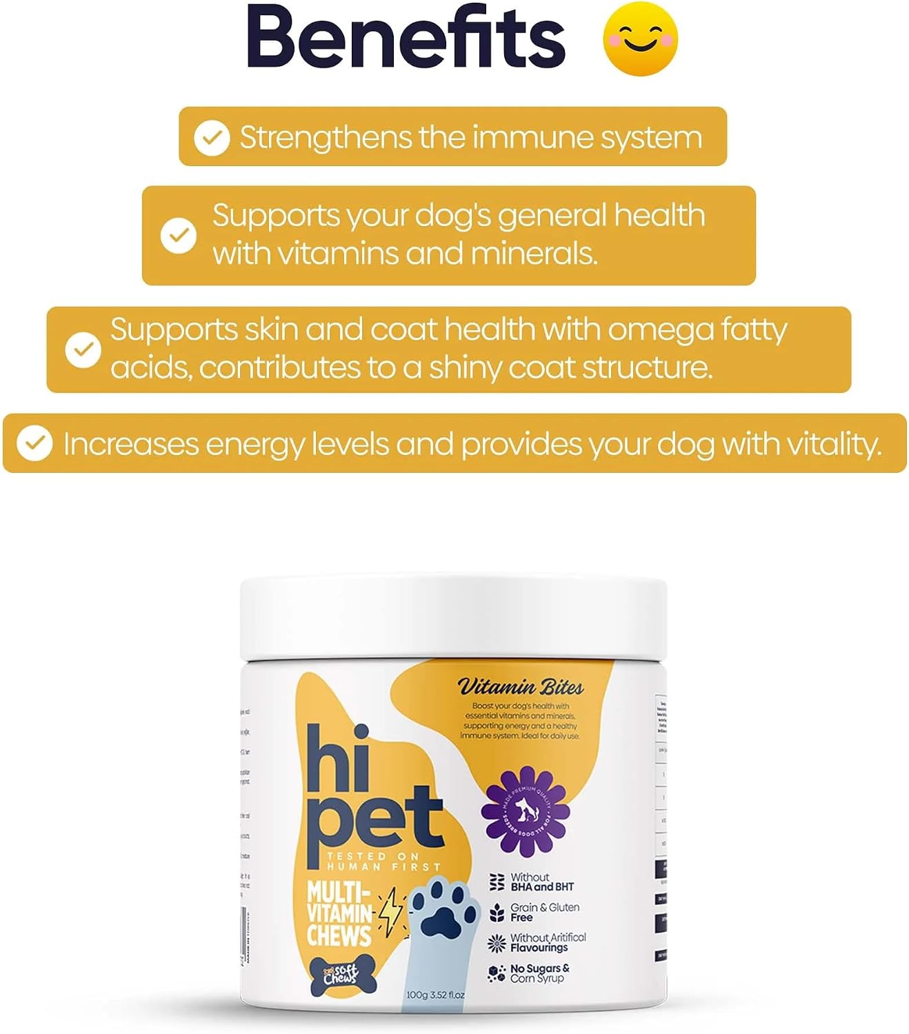 Hi Pet Multivitamin Bites for Dogs - Soft Chews (Pack of 6) - görsel 2