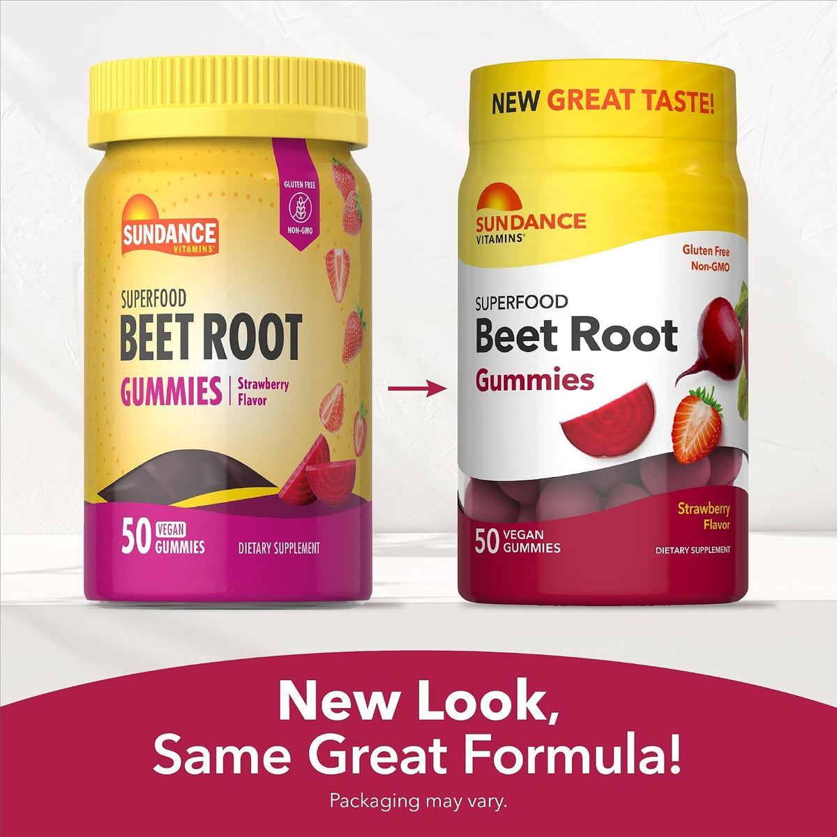 Sundance Beetroot Gummies - Superfood with Black Pepper, Strawberry Flavour - 50 Count - Vegan, Non-GMO & Gluten-free - görsel 7