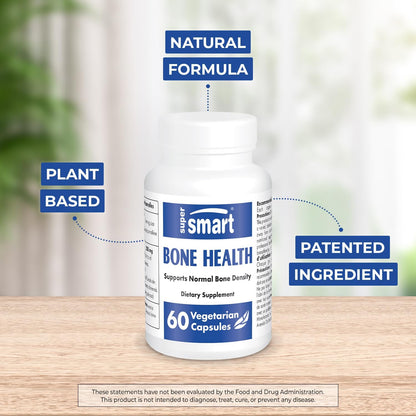 Supersmart Bone Health Supplement – Plant-Based, Patented Osteosine – 60 Vegetable Capsules