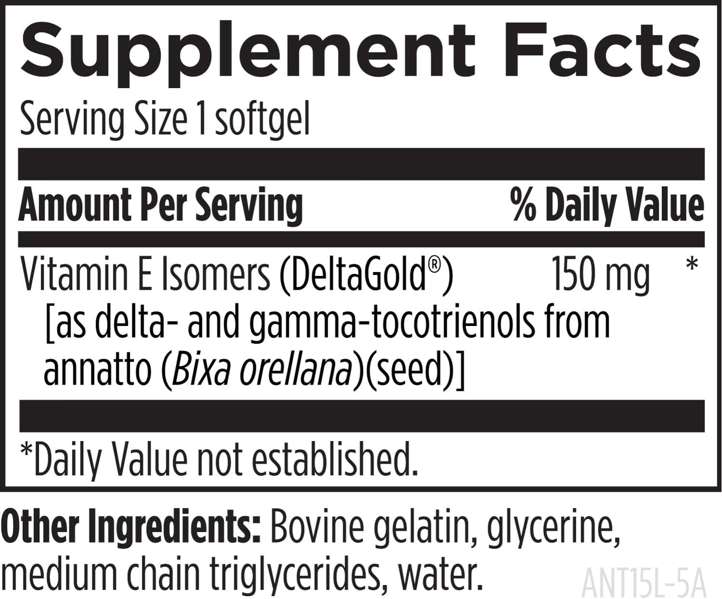Designs for Health Annatto-E 150mg Tocotrienols - DeltaGold Vitamin E Complex Supplement with Delta + Gamma Tocotrienols - Cardiovascular Support, Healthy Ageing + Antioxidant Defence - Non-GMO (60 Softgels) - görsel 5