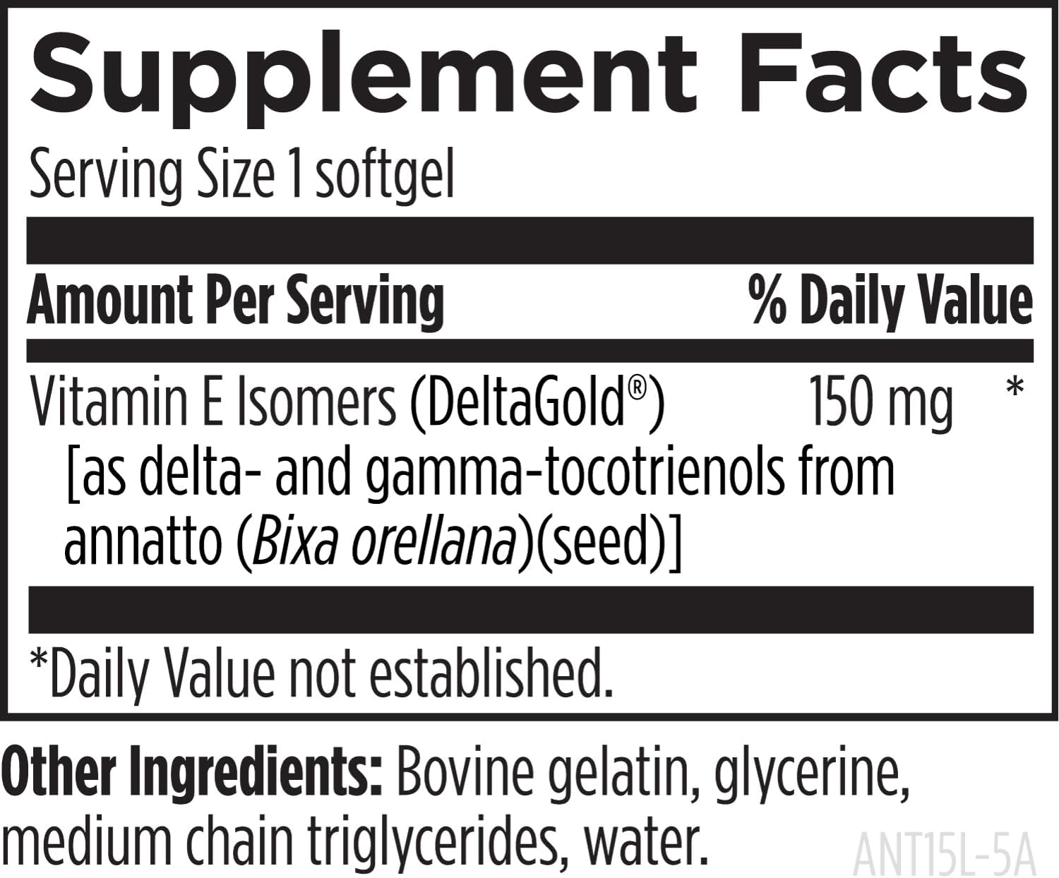 Designs for Health Annatto-E 150mg Tocotrienols - DeltaGold Vitamin E Complex Supplement with Delta + Gamma Tocotrienols - Cardiovascular Support, Healthy Ageing + Antioxidant Defence - Non-GMO (60 Softgels) - görsel 5