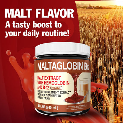 Maltaglobin Vitamin B12 Food Supplement – Haemoglobin Support, Liquid B12 for Energy, 240 ml