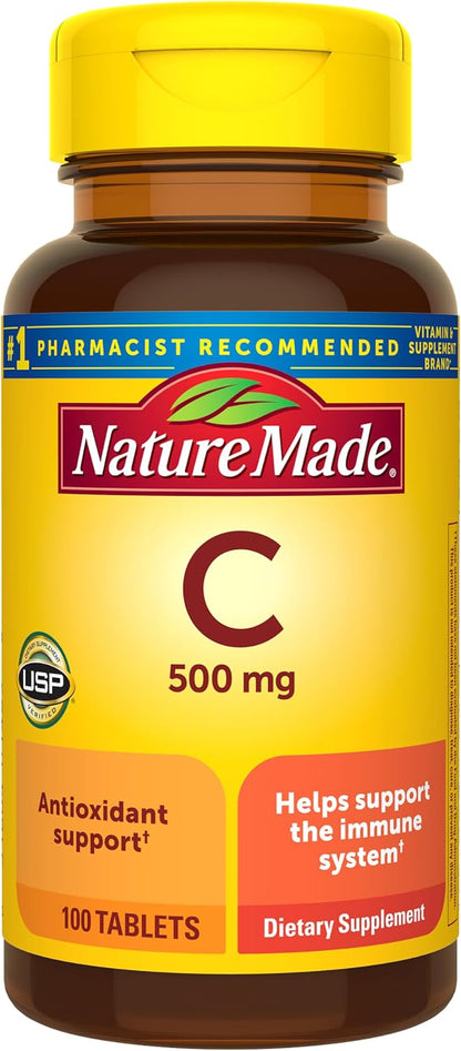 Nature Made Vitamin C 500 mg Tablets, 100 Tablets