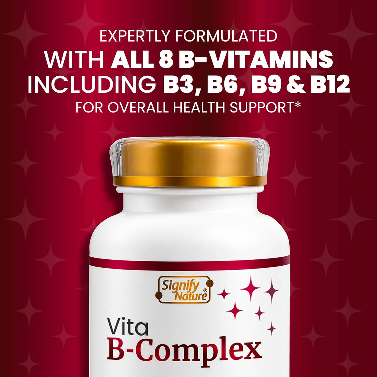 SIGNIFY NATURE VitaBComplex with Vitamin C and E - B Complex Vitamins for Women and Men, 60 Soft gel capsules - görsel 6