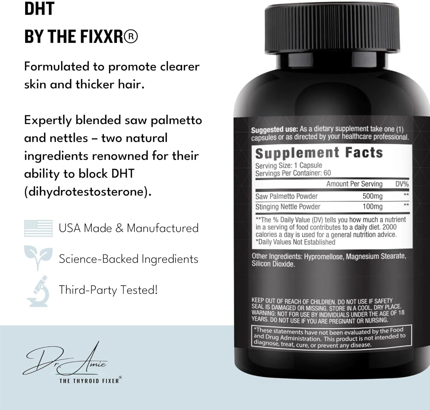 Fixxr DHT Support - Saw Palmetto & Nettles - 60 Capsules - görsel 2