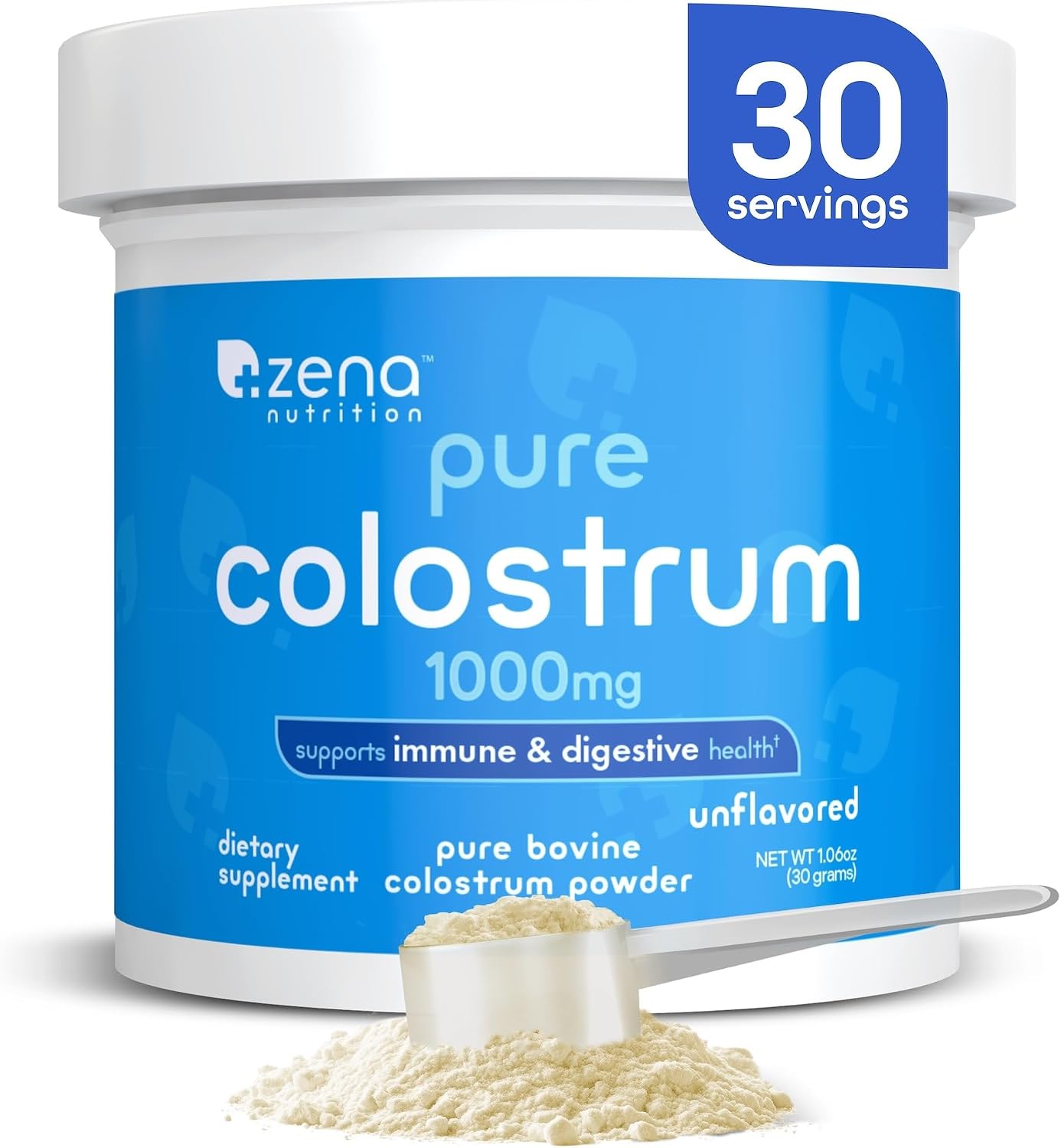 Zena Nutrition Pure Colostrum Capsules, 1500mg Supplement, Grass-Fed Bovine Colostrum, Supports Immune and Digestive Health, Promotes Gut Health, Gluten-free, Fat-Free, 1 Month Supply, 90 Capsules - görsel 10