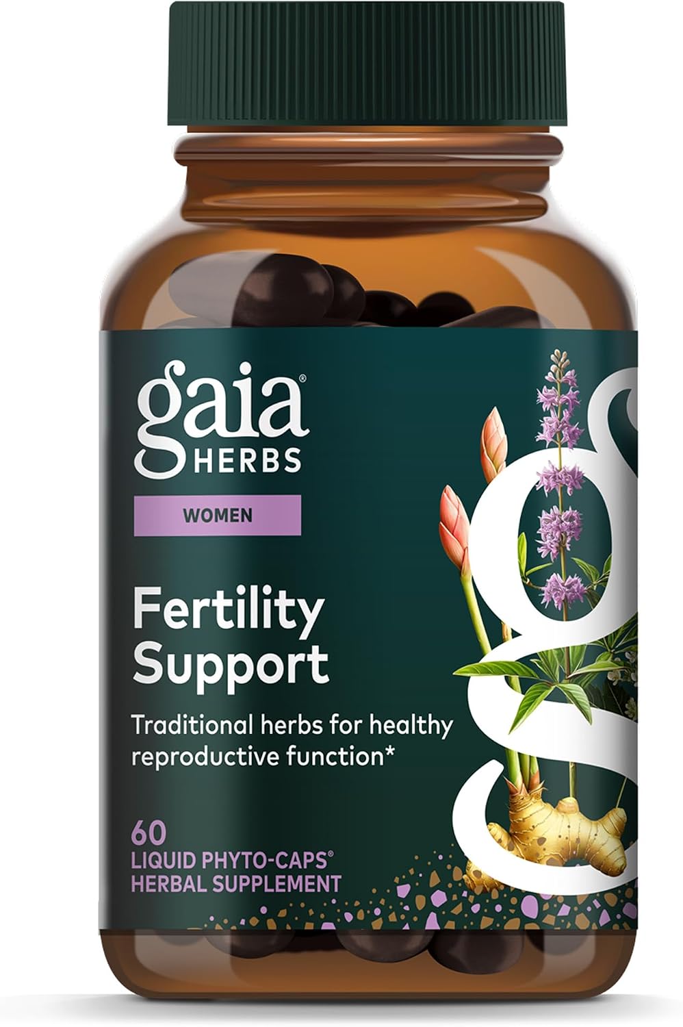 Gaia Herbs Fertility Support - Hormonal Balance Supplement with Chaste Tree (Vitex) - 60 Vegan Liquid Phyto-Caps - görsel 1
