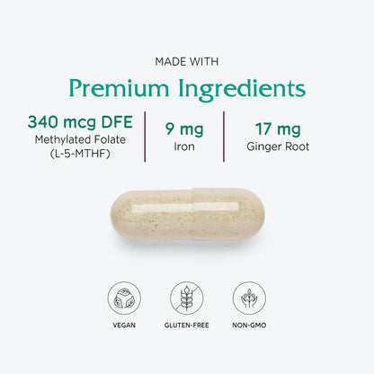 Vitanica Maternal Symmetry – Prenatal and Postnatal Multivitamin | Vegan, 180 Capsules