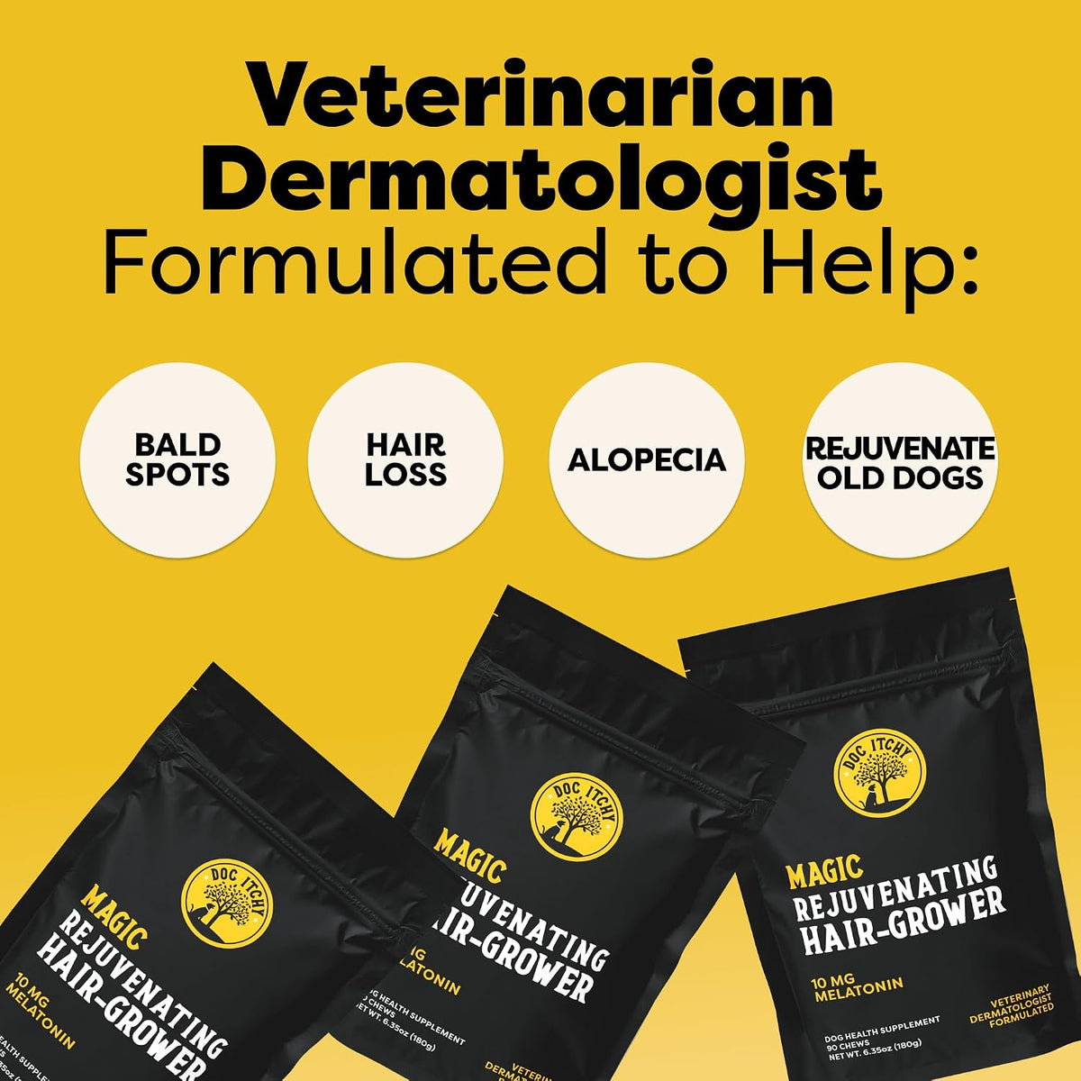 Doc Itchy Rejuvenating Hair-Grower Dog Chews – Rosemary extract: A natural antioxidant that protects skin cells, – Image 7