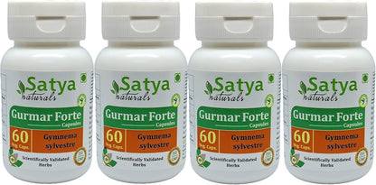 Gurmar Forte Capsules 500 mg - 60 Veg Capsules | Gudmar (Gymnema Sylvestre) 10:1 Extract