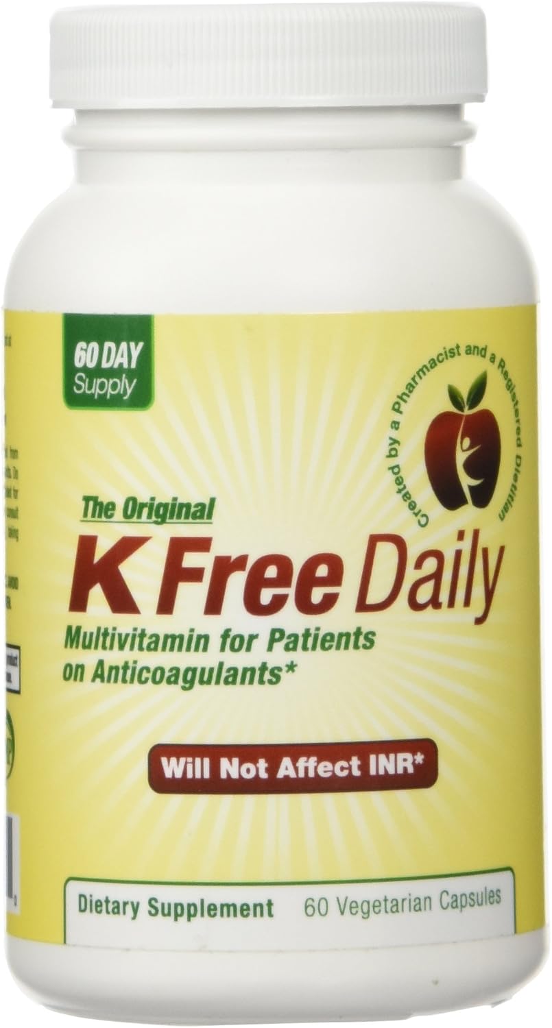 Multivitamin - No Vitamin K - Safe for People on Blood Thinners - 60 Capsules (2 Months Supply) - görsel 1