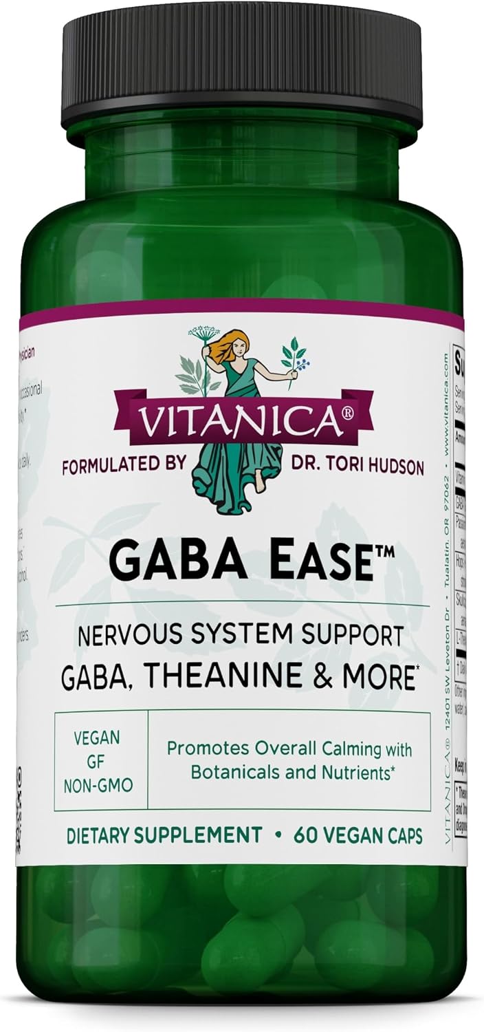 Vitanica GABA Ease - Calming Food Supplement with GABA, Vitamin B6, L-Theanine & Herbal Tonics - Vegan, 60 Capsules - görsel 8