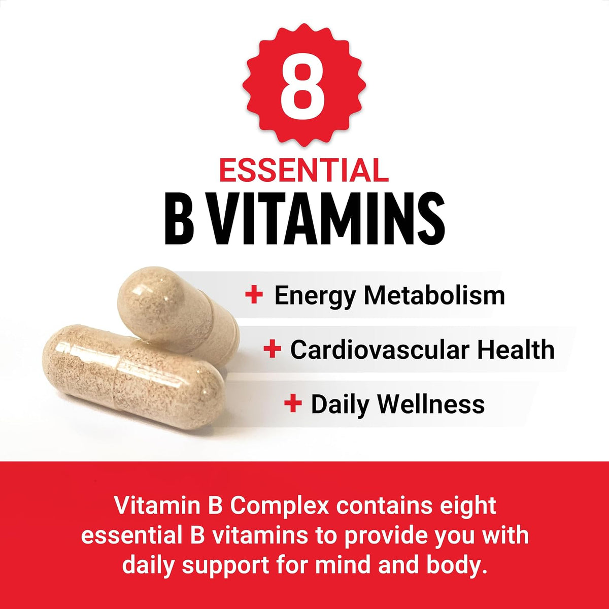 Force Factor Vitamin B Complex - 60 Vegetable Capsules - görsel 2