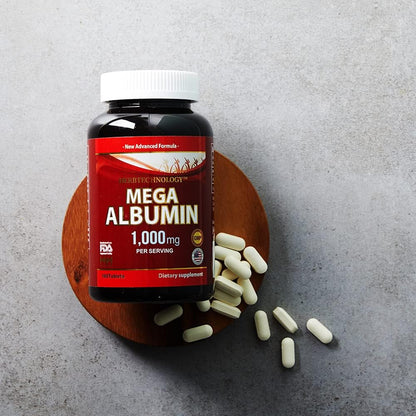 Dr.K&C Mega Albumin Protein Food Supplement 1000mg - 3 Bottles (180 Tablets Each)