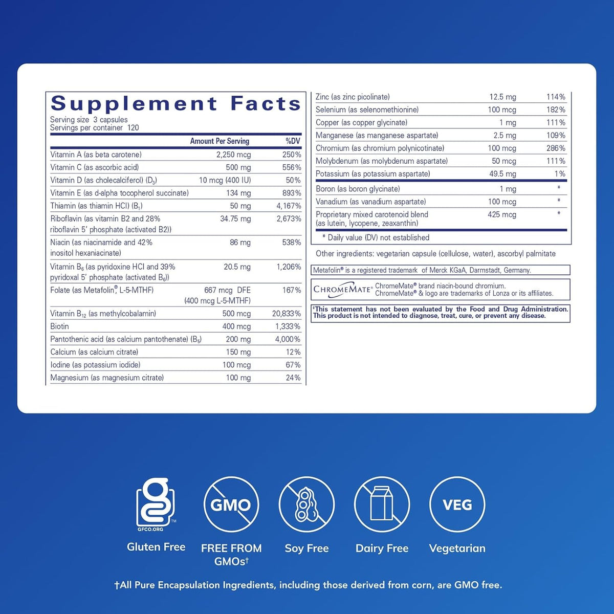 Pure Encapsulations Nutrient 950 Without Iron - 360 Capsules - görsel 2