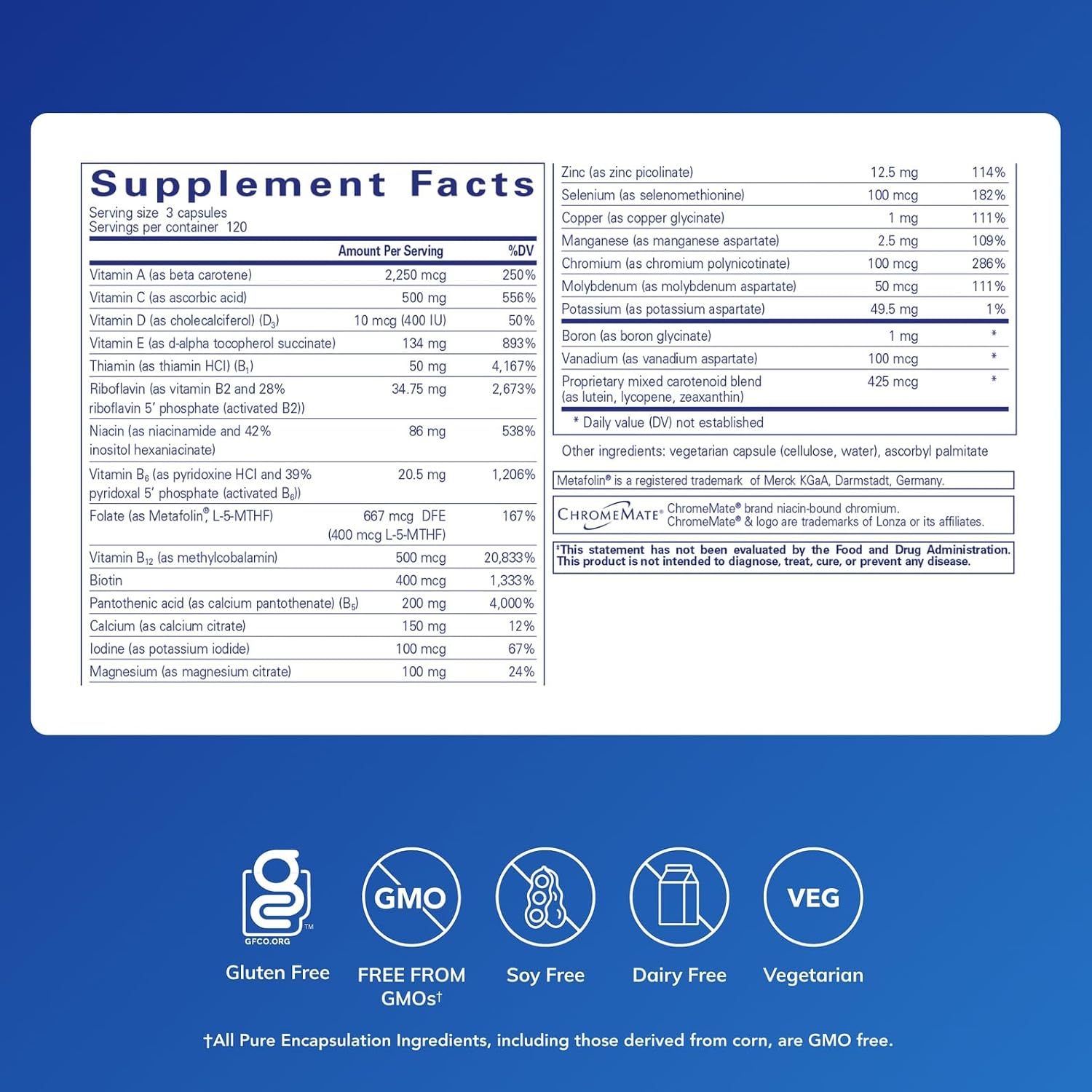 Pure Encapsulations Nutrient 950 Without Iron - 360 Capsules - görsel 2