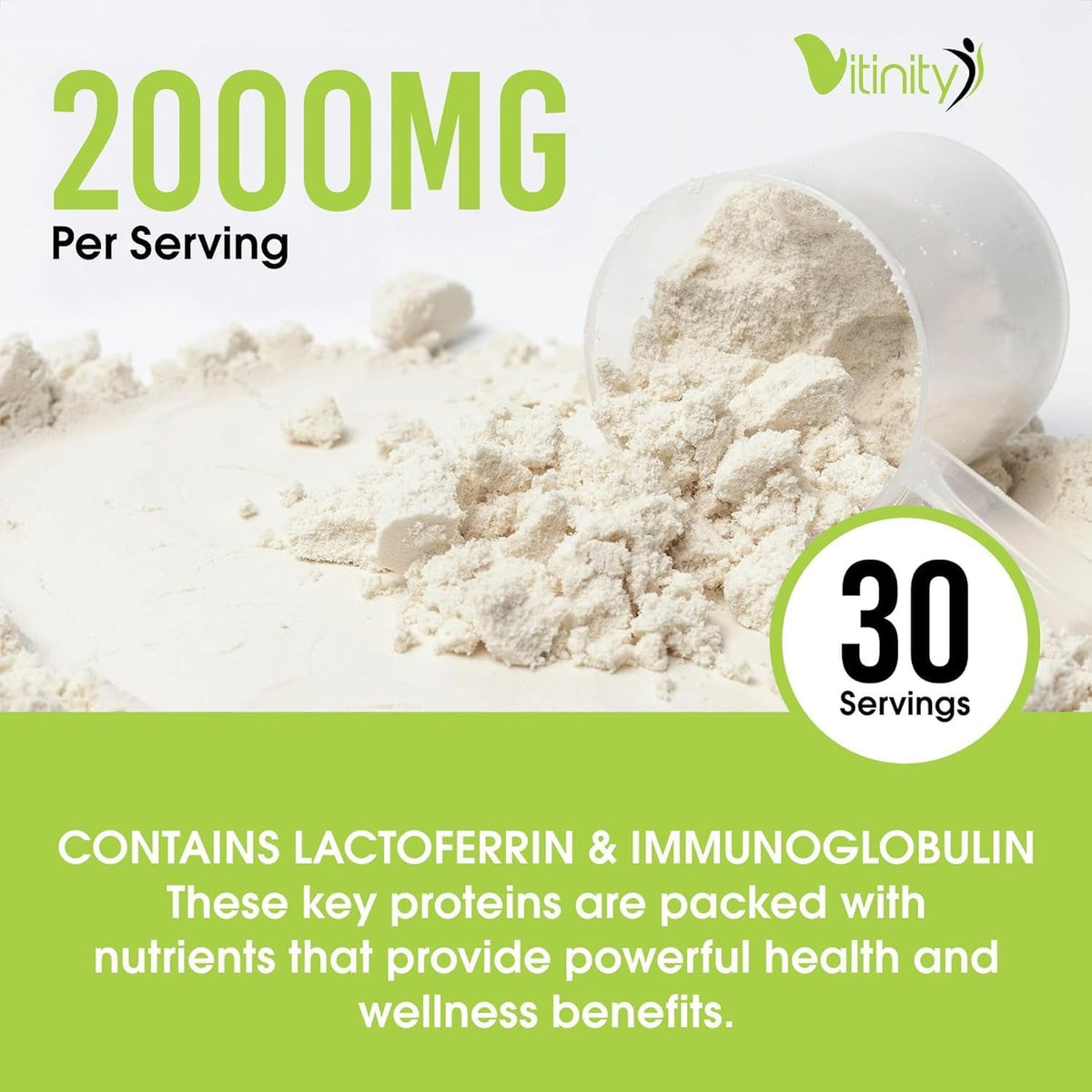VITINITY Grass Fed Bovine Colostrum Powder – Natural IgG Supplement for Gut Health, Immune Support & Muscle Recovery | Pure Colostrum Superfood, Unflavoured (90g) - görsel 6