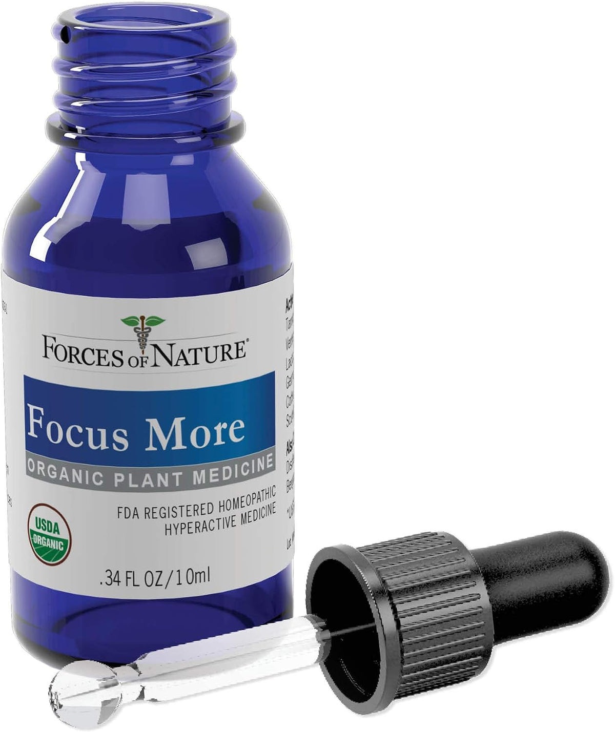 Forces of Nature Organic Focus More Brain Health Support with Dandelion &amp; Wild Lettuce, Homeopathic Sublingual Tincture, 6 Targeted Homeopathics - görsel 3