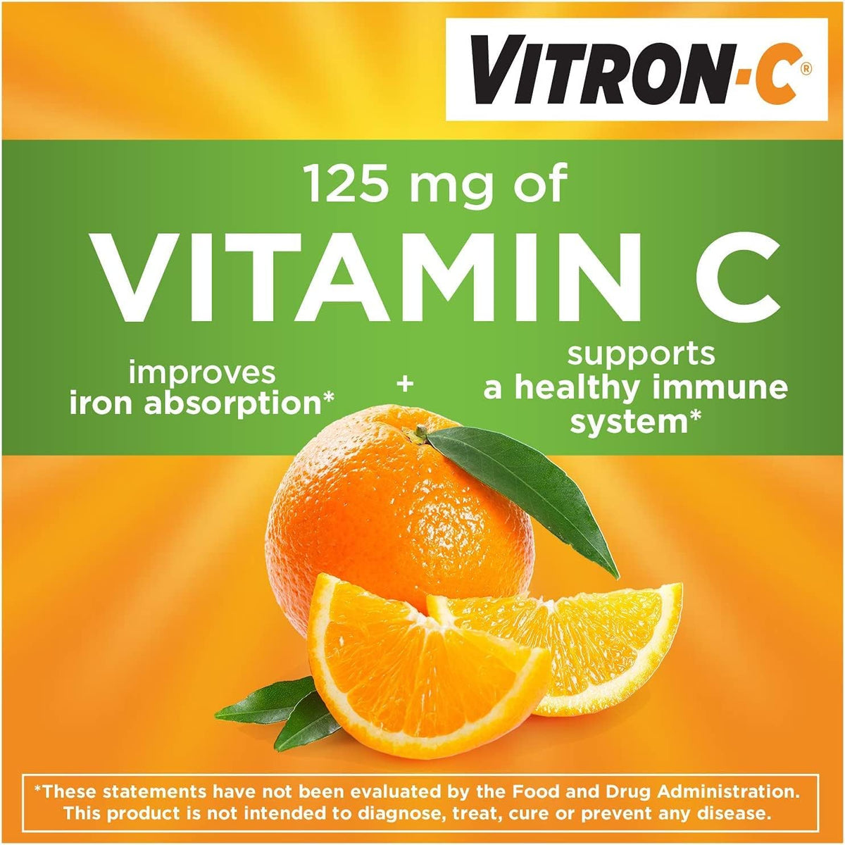 Vitron-C High Potency Iron Supplement with 125 mg Vitamin C, 60 Count | Pack of 2 - görsel 3