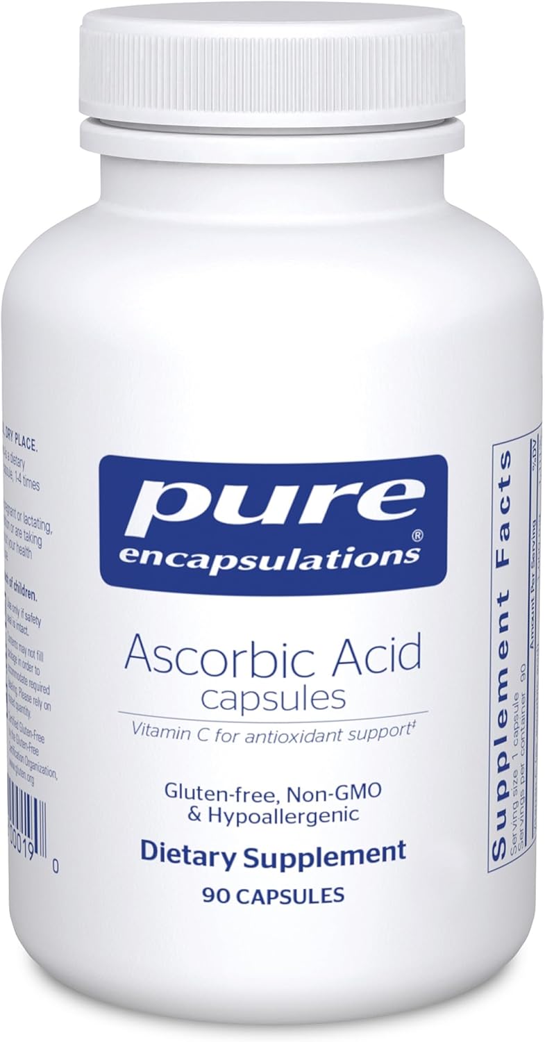 Pure Encapsulations Ascorbic Acid Capsules - 1000 mg Vitamin C - 250 Capsules - görsel 8