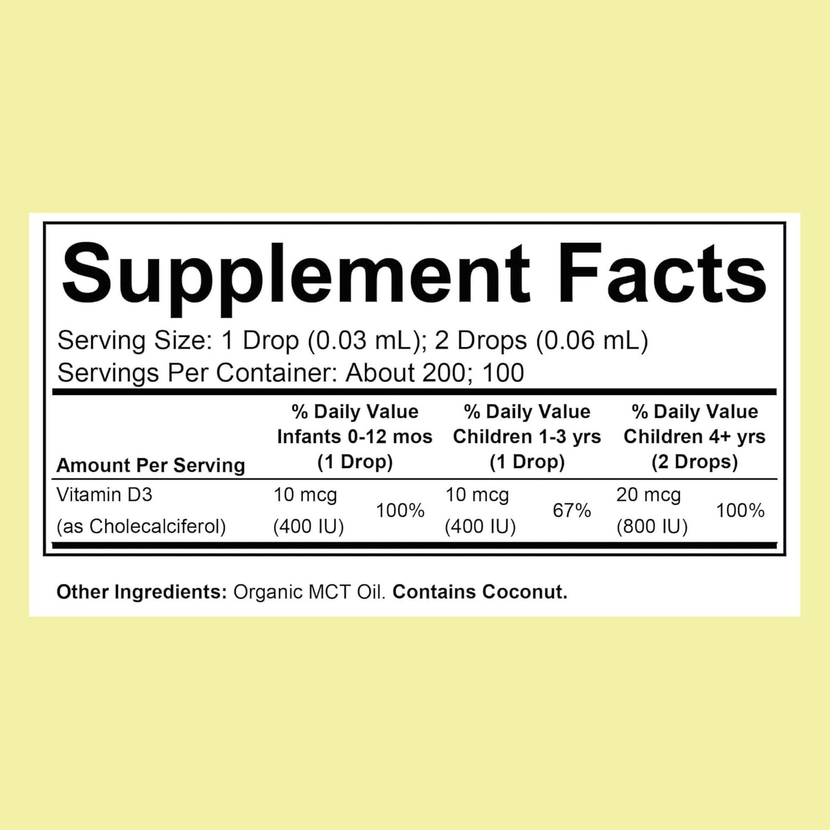 ChildLife Essentials Organic Vitamin D3 Drops – for Infants & Newborns, 400 IU per Serving, USDA Organic, Flavourless (approx. 6 ml) - görsel 2