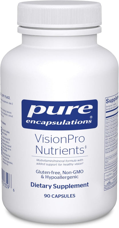 Pure Encapsulations VisionPro Nutrients | Hypoallergenic Multivitamin and Mineral Complex to Maintain Normal Vision | 90 Capsules