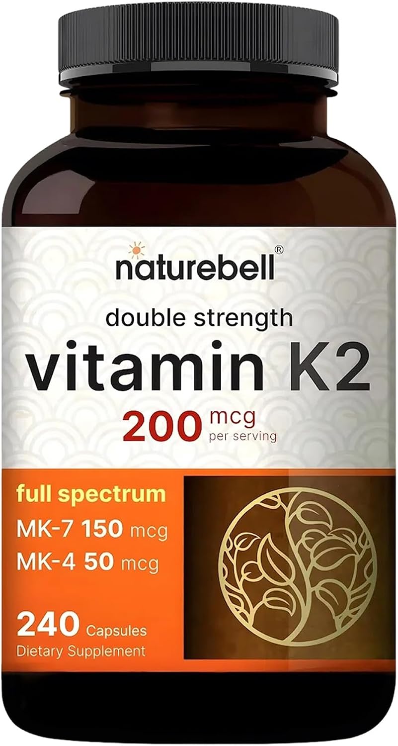 NatureBell Vitamin K2 200mcg Double Strength - 240 Capsules - görsel 1