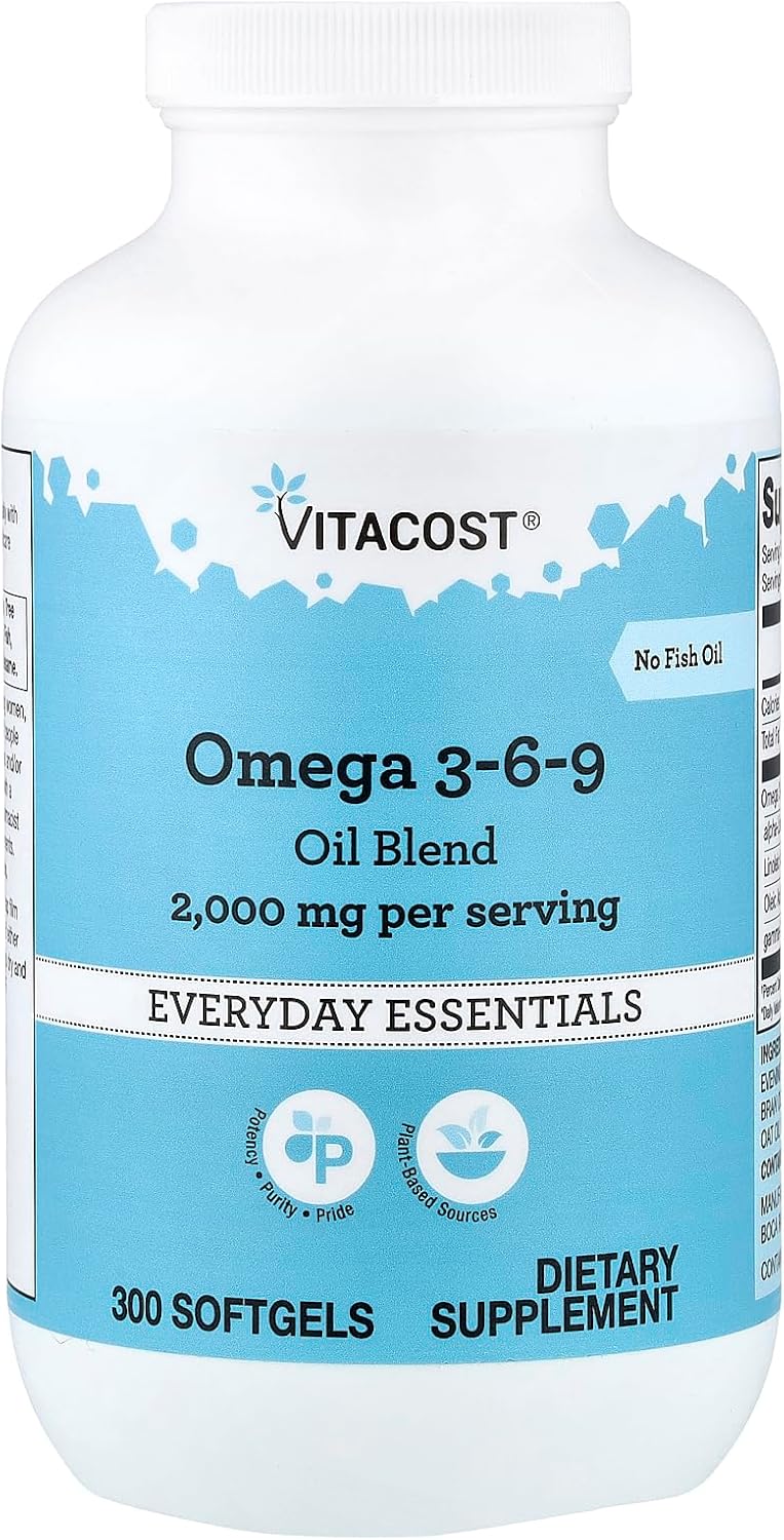 Vitacost Omega 3-6-9 Oil Blend, 300 Softgel Capsules (1,000 mg per Capsule) - görsel 1