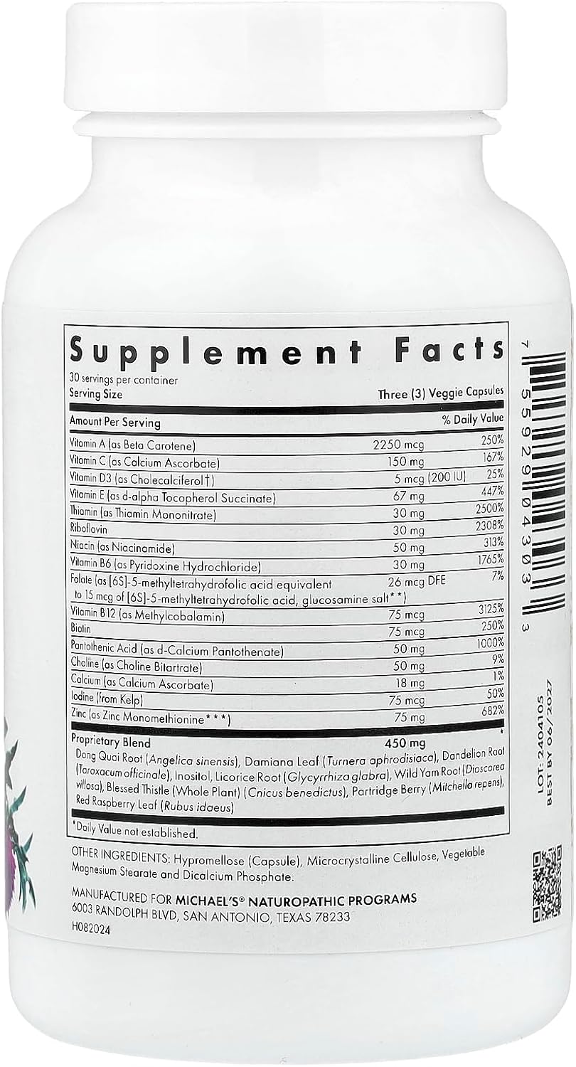 Michael's Health Naturopathic Programmes For Women Multivitamin - 90 Vegetarian Capsules - görsel 2