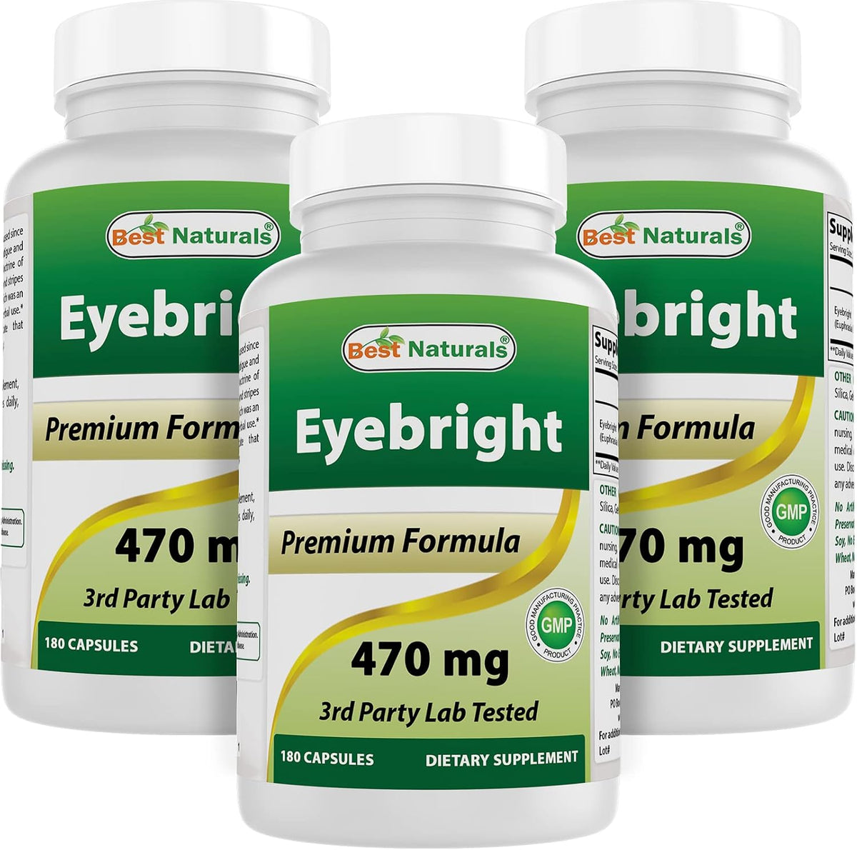 Best Naturals Eyebright 470 mg – 180 Capsules (Pack of 3) - görsel 1