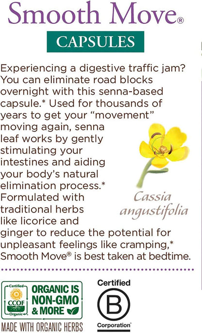 Traditional Medicinals Smooth Move Senna Capsules, 50 Capsules