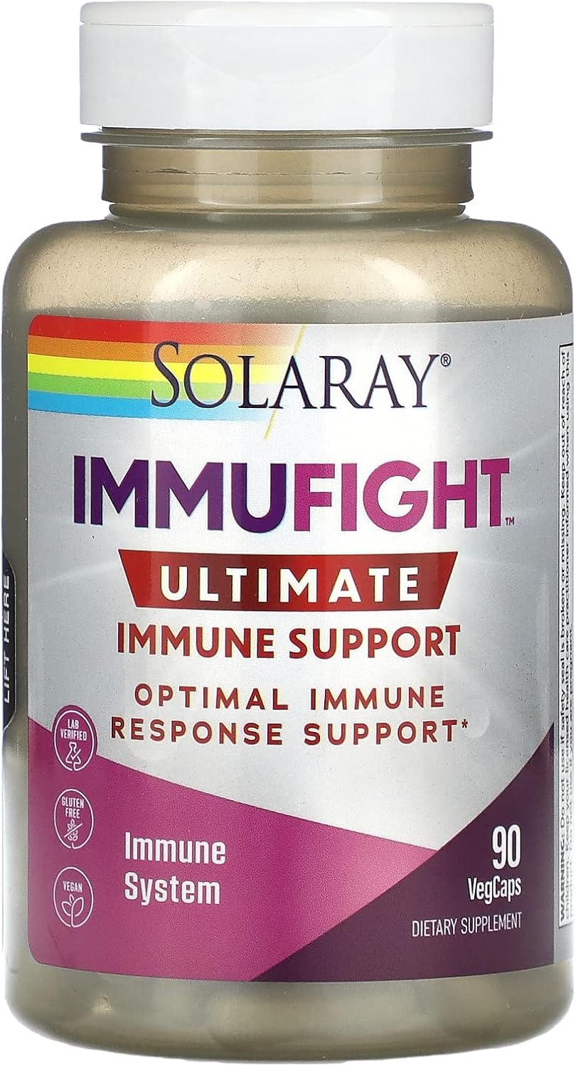 SOLARAY Immufight Ultimate Immune Support | Healthy Response Formula with Vitamin C & D, Zinc, Herbs | 90 Vegan Capsules - görsel 3