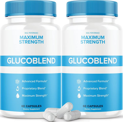 IDEAL PERFORMANCE Glucoblend Food Supplement Capsules (120 Count, 2-Pack)