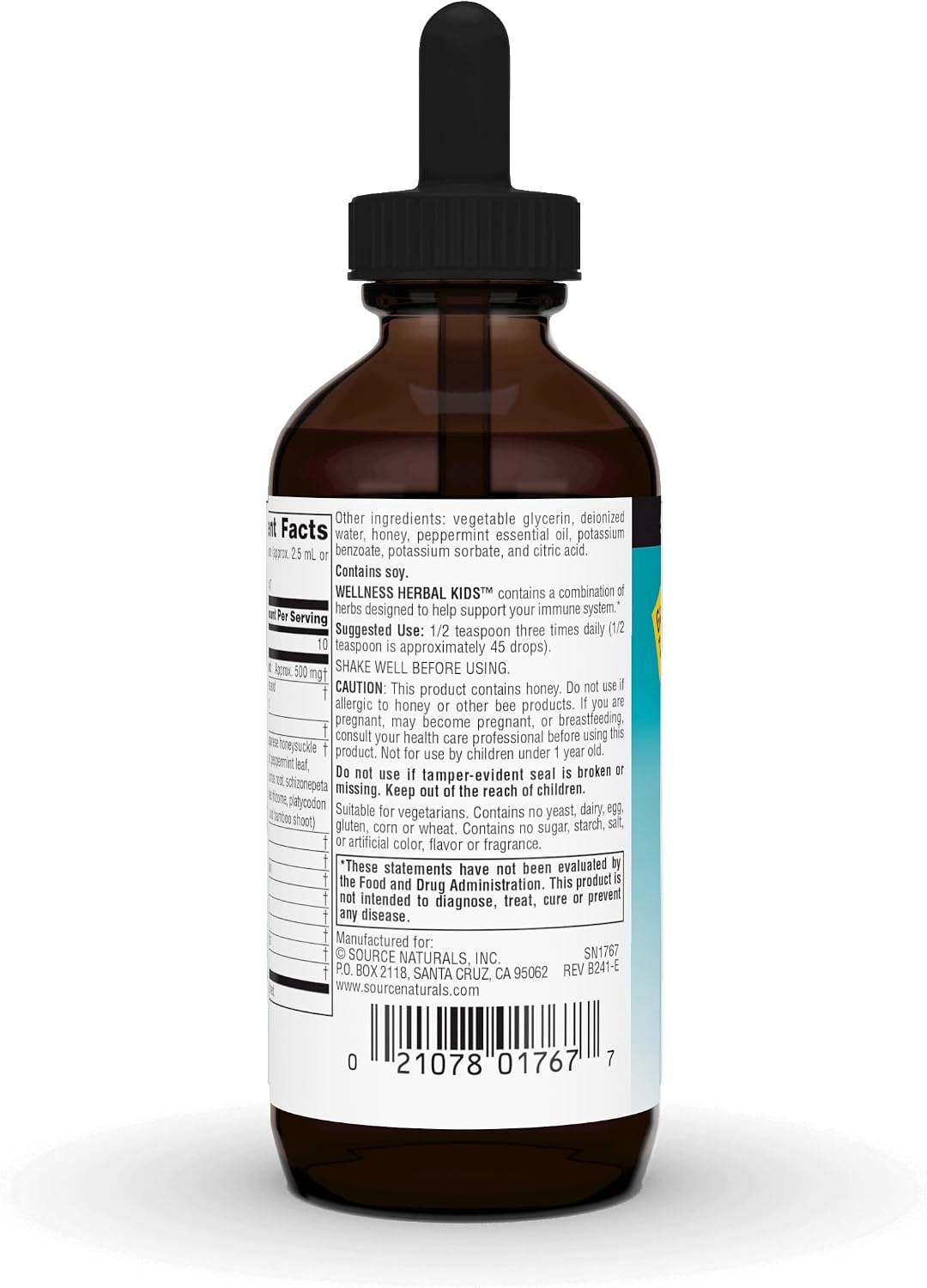 Source Naturals Wellness Herbal Kids Liquid Formula - Immune Support, 118 ml - görsel 3