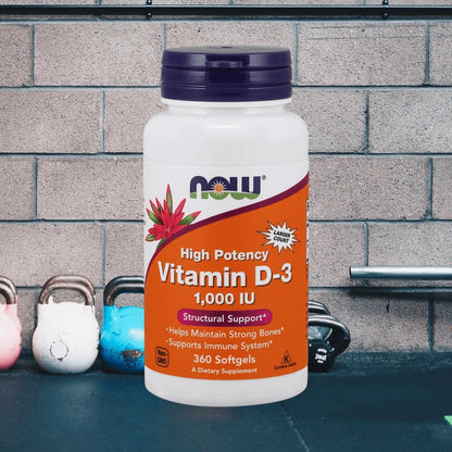 NOW Foods Vitamin D-3 1000 IU - 360 Softgels