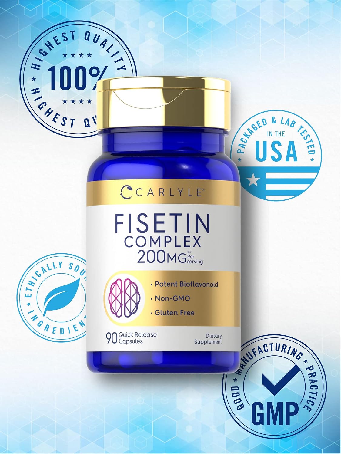 Carlyle Fisetin Complex Supplement - 90 Capsules - görsel 5