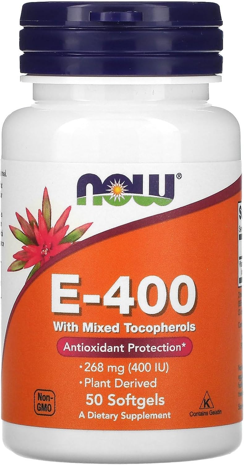 Now Foods E-400, 268 mg (400 IU), 50 Softgels - görsel 1