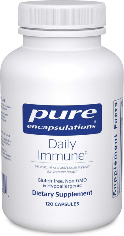 Pure Encapsulations Daily Immune | Comprehensive Immune Formula with Vitamin, Mineral and Herbal Support | 120 Capsules