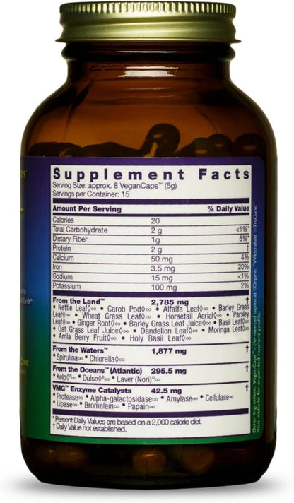 HEALTHFORCE SUPERFOODS Vitamineral Green - Organic Green Superfood Supplement, 120 Capsules – Image 2