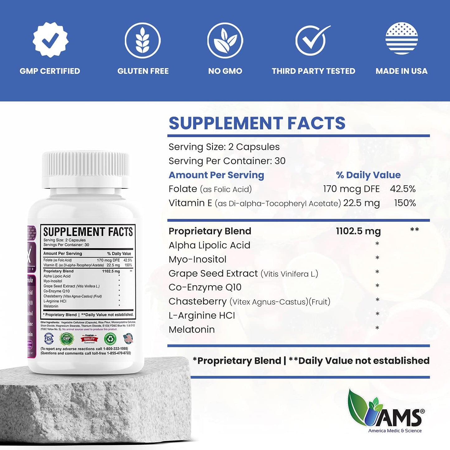 OVA-Max Prenatal Vitamins for Women – 120 Capsules - görsel 5