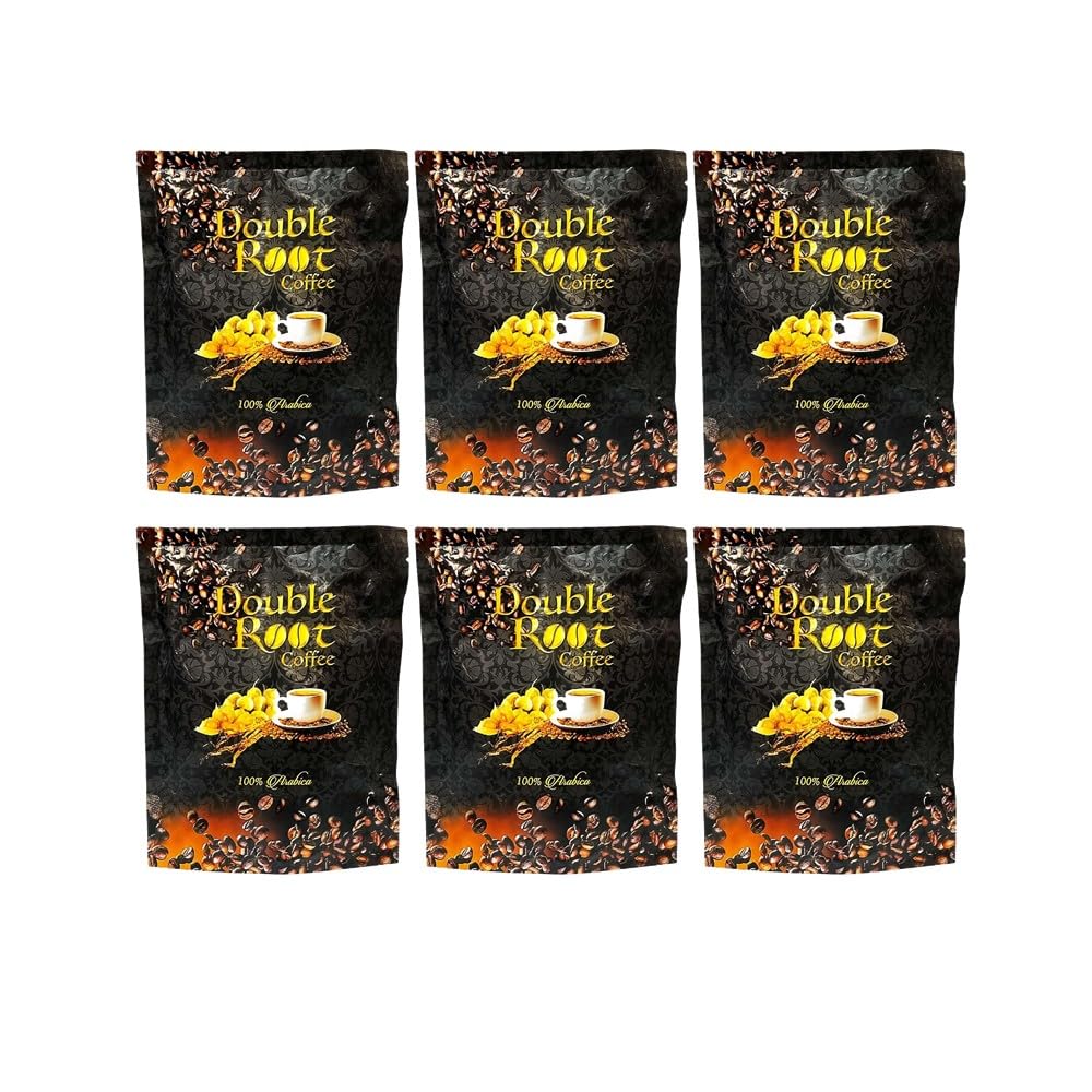 Double Root Arabica Coffee Stamina & Energy Support, 6 Sachets (10g Each) - görsel 1
