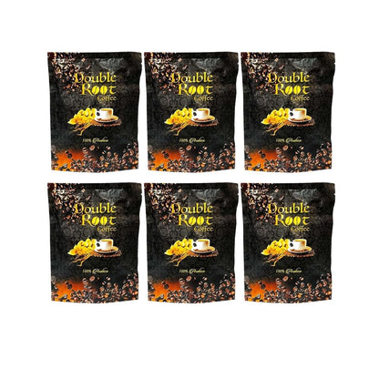 Double Root Arabica Coffee Stamina & Energy Support, 6 Sachets (10g Each)
