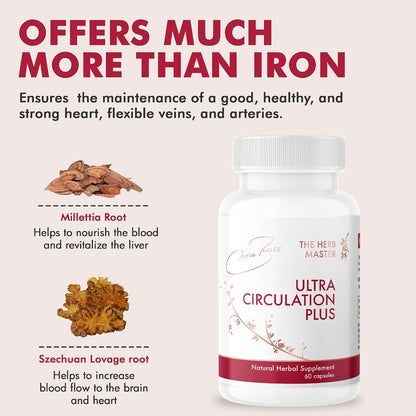 Nora Ross Ultra Circulation Supplements – Healthy Nitric Oxide Supplements for Men & Women – Heart and Blood Flow Support – Nitric Oxide Booster – 60 Capsules
